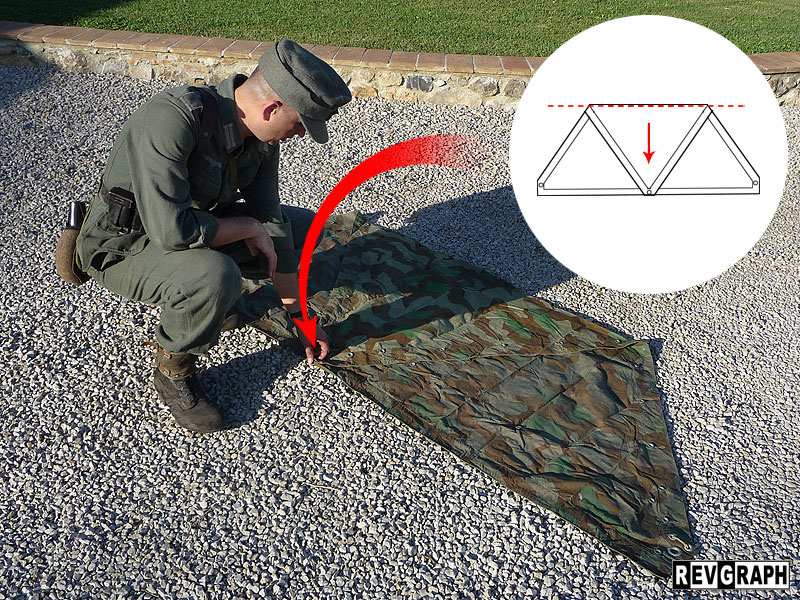 how to fold zeltbahn come piegare German equipment equipaggiamento tedesco WW2 image